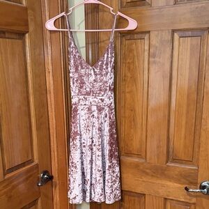 Crushed Velvet Skater Dress